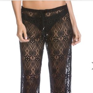Becca black lace pants - bathing suit coverup so S